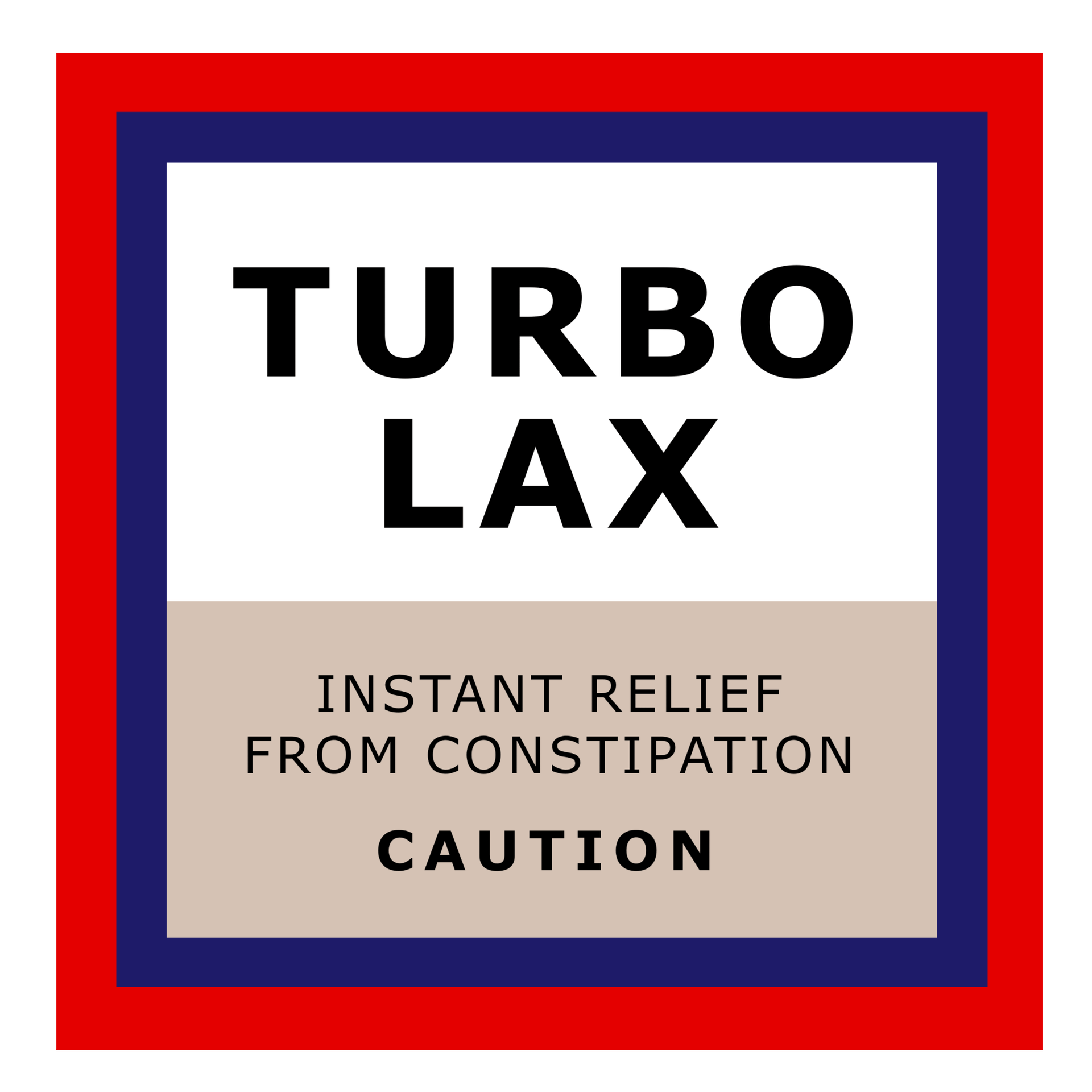 Turbo Lax Sticker- 6" x 6"